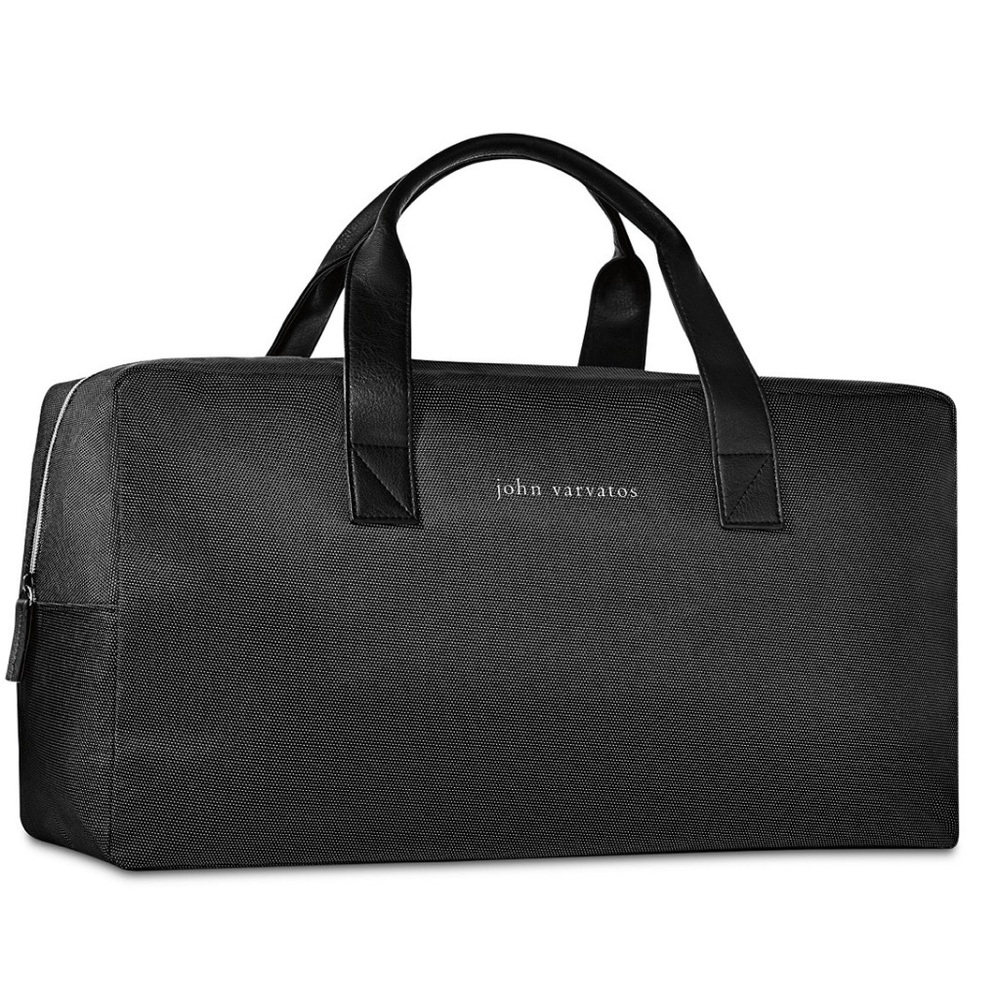 John Varvatos Travel Overnight Duffel Black Bag